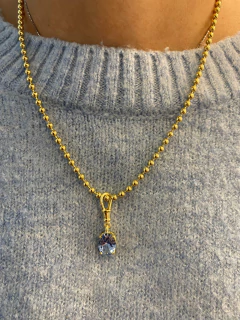 Pingente Oval Azul na internet