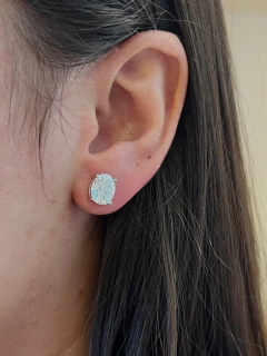 Brinco Oval 2.0 Cts Cada na internet