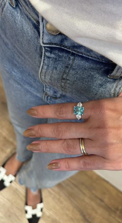 Anel Three Stones Turquesa - VEEFE