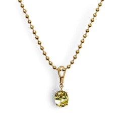 Pingente Oval Amarelo - loja online