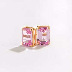 Brinco Pink Sapphire Pino em Ouro 10K na internet