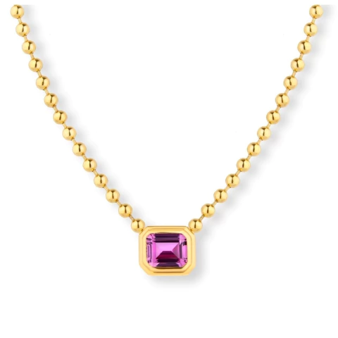 Colar Bolas Emerald Pink - comprar online