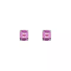 Brinco Pink Sapphire Pino em Ouro 10K