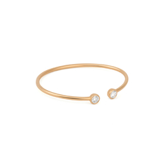 Jonc Bracelet Moissanita 0.5 ct. Ouro 18K