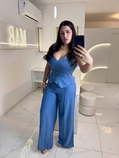 CONJUNTO PANTALONA E BLUSA ALFAIATARIA FLÁVIA - loja online