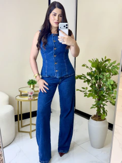 Colete Jeans Escuro Valen na internet