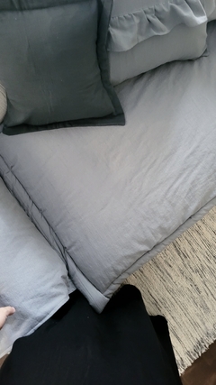 pillow Rani con apoya brazos Gris y off white - comprar online