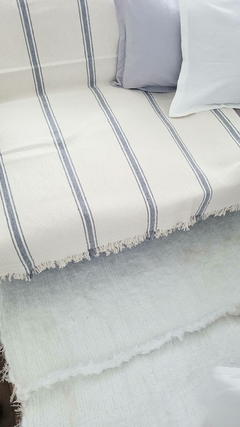 Manta Alfombra Liviana Olivia Crudo y gris - comprar online