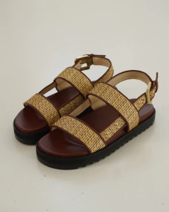 SANDÁLIA FLATFORM FIRENZE PALHA - FAZZA