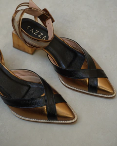 SANDÁLIA NOEMI BRONZE & PRETA - comprar online