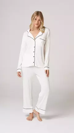 Pijama Camisero de Morley Georgia Blanco - tienda online