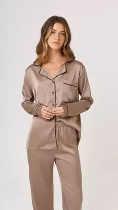 Pijama Camisero de Sedita Mocha Mousse - tienda online