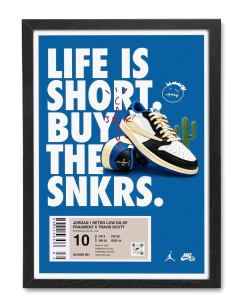 Quadro - Jordan 1 Retro (Fragment x Travis Scott)