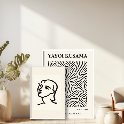 Yayoi & Matisse Neutral [ 2 cuadros ]