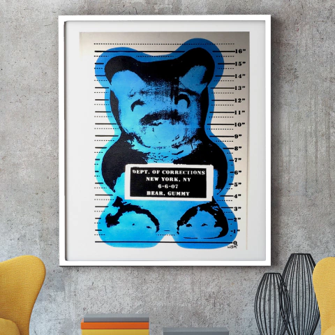Gummy Bear Art - Vandal Gummy Bear ( blue )