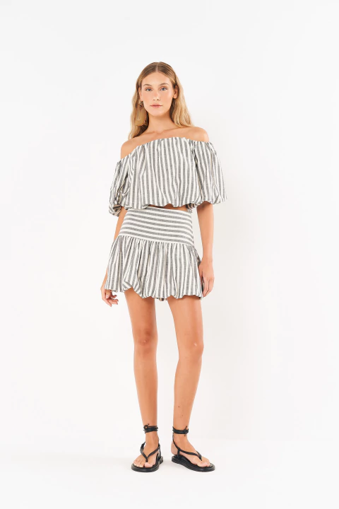 Blusa Linho Listrada