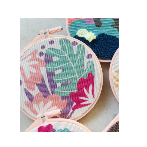 Kit para bordar con aguja mágica o punchneedle - Ermita Crea -Kits de Bordado y Punch Needle para Principiantes