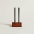 Set salero y pimentero Tubo con base de madera 15x8