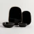 Set Platos Playo Zarzis x 2 - Negro Brillante - Chichimamerry Home