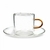 Set Kaphi Platito + Pocillo Borosilicato 150ml. Brown