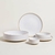 Set Platos playo Tozeur Neo Dots Blanco x 2 - Chichimamerry Home