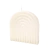 Vela Rainbow blanca 13x13 cm