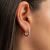 Brinco de Prata Argola Retangular Martelado 18mm na internet