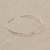 Bracelete de Prata Aro V Regulável - comprar online