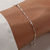Pulseira de Prata Singapura com Bolinhas Becca - Inizio Pratas