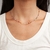 Choker Cristais Coloridos e Bolinhas de Prata Solara