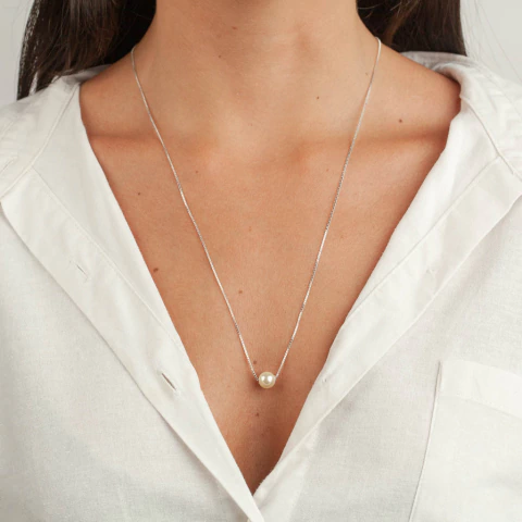 Escapulário de Prata Pérola