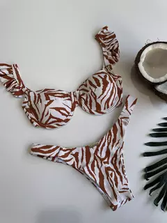 Biquini Marina babados zebra