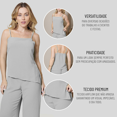 Blusa Assimétrica Air Flow Cinza - loja online