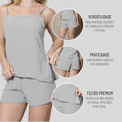 Shorts com Elastico Cinza - loja online