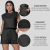 Conjunto Blusa Manga Japonesa e Shorts Cintura Alta com Bolsos Costura a Fio na internet