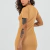 Vestido Malha Canelada com Gola Careca e Fenda na Frente - Black Rose