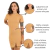 Vestido Malha Canelada com Gola Careca e Fenda na Frente - loja online