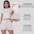 Conjunto Blusa Manga Japonesa e Shorts Cintura Alta com Bolsos Costura a Fio