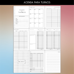 agenda con nombre y silueta a elección en dorado