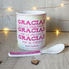 Taza y cuchara gracias seño