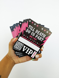 Tarjeta Pase VIP diseño personalizado x 9 U