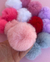 Bola de pelúcia rosa bebê 70mm - 2 unidades - comprar online