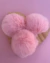 Bola de pelúcia rosa bebê 70mm - 2 unidades