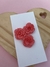 Flor de tecido salmão – 5 unidades