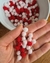 Pompom malha 10mm branco com vermelho – 50 unidades - comprar online