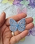 Aplique Borboleta em renda azul bebê – 4 unidades na internet