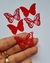 Borboleta 3D vermelha - kit com 3 pares - comprar online