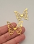 Borboleta em corino dourado - 5 unidades - comprar online