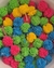 Pompom malha 15mm cor verão – 50 unidades