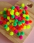 Pompom bolinha 10mm sortido neon – 50 unidades